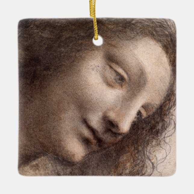 Kopf der Jungfrau Keramikornament (Vorderseite)