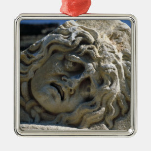 Kopf der Medusa Silbernes Ornament