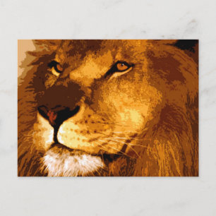 Kopf des afrikanischen Löwen Postkarte