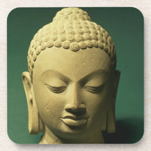 Kopf des Buddhas, Sarnath (Sandstein) Getränkeuntersetzer