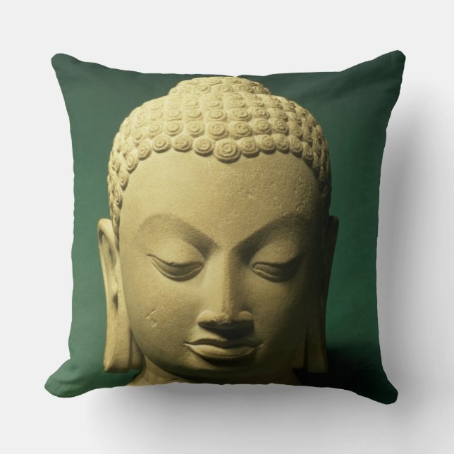 Kopf des Buddhas, Sarnath (Sandstein) Kissen (Vorderseite)