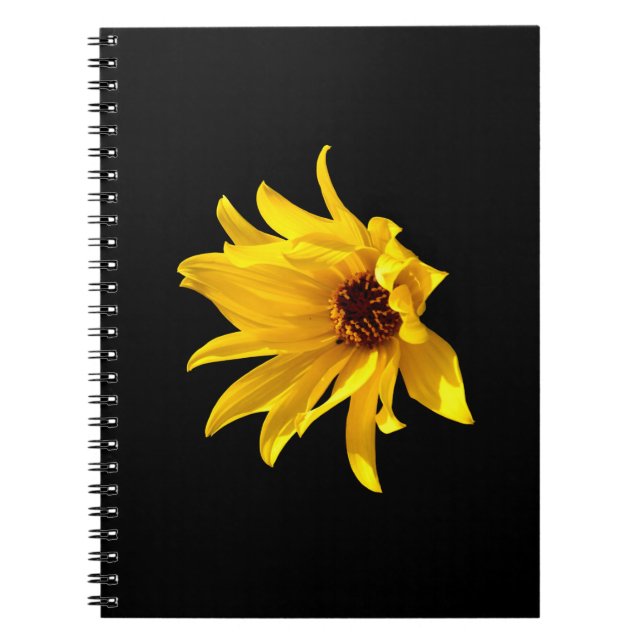 Kopf des gelben daisy Helenium Spiral Notebook Notizblock (Vorderseite)