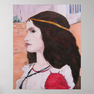 Kopf des Juliet Studienplakats Poster