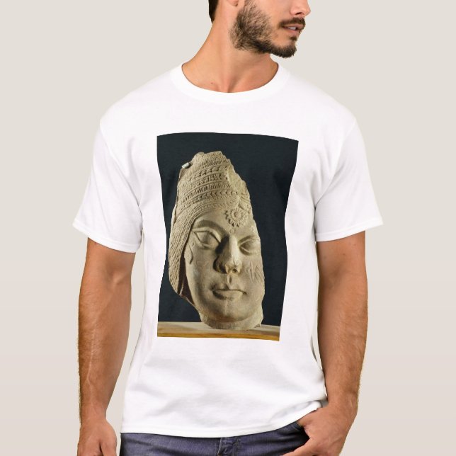 Kopf des roten Sandsteins von Yakshi, Bharhut, 2. T-Shirt (Vorderseite)