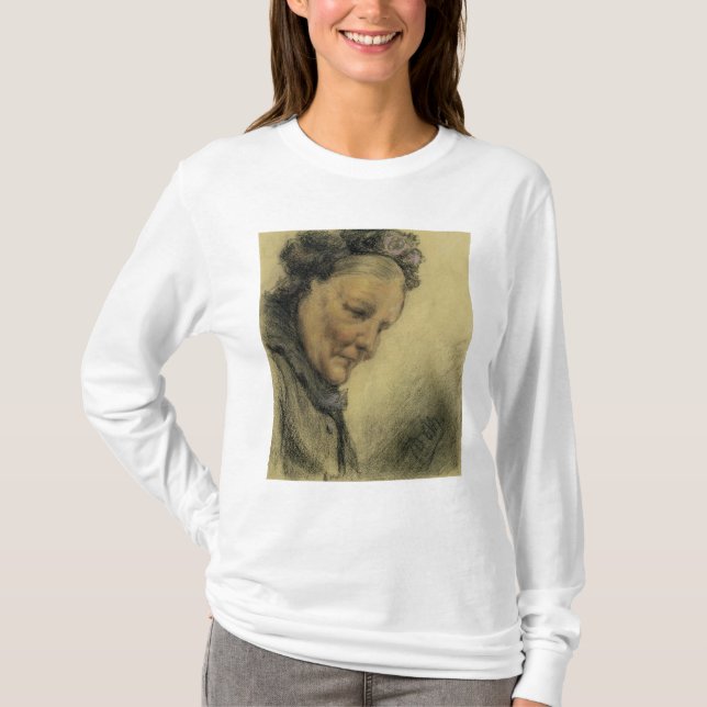 Kopf einer alten Dame T-Shirt (Vorderseite)