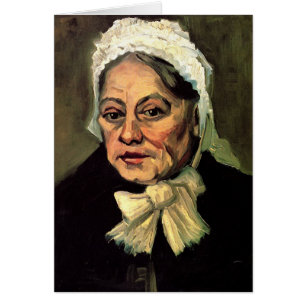 Kopf einer alten Frau mit weißer Kappe von Vincent