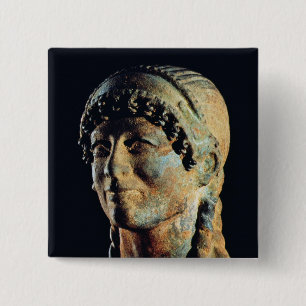 Kopf einer Etruscan Frau Button