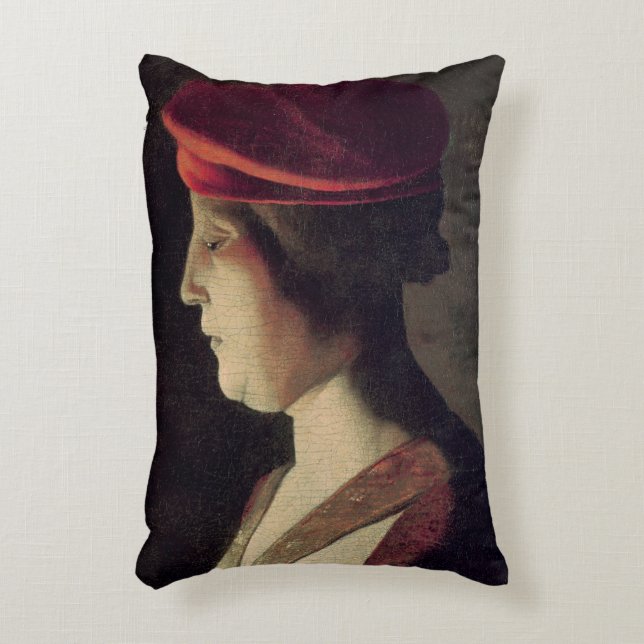 Kopf einer Frau Zierkissen (Vorderseite(Vertikal))