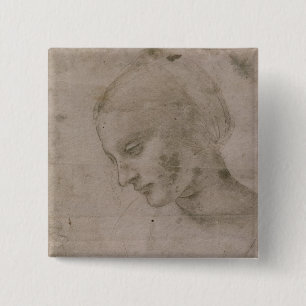 Kopf einer jungen Frau Button