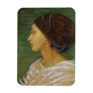 Kopf einer Mulatte-Frau, 1861 (Öl auf Papier legt Magnet