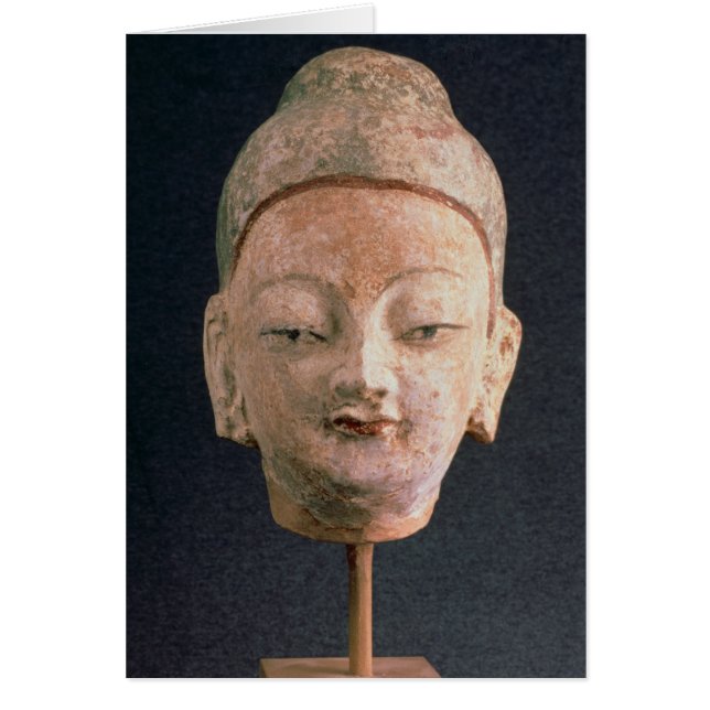 Kopf einer Statue von Buddha, von Bezeklik (Vorne)