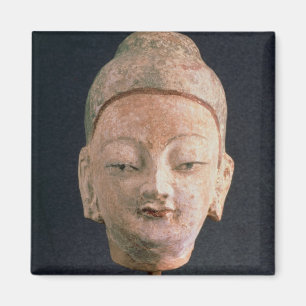 Kopf einer Statue von Buddha, von Bezeklik Magnet