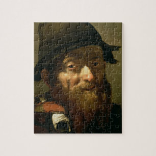 Kopf eines alten Mannes, Detail des Porträts eine Puzzle