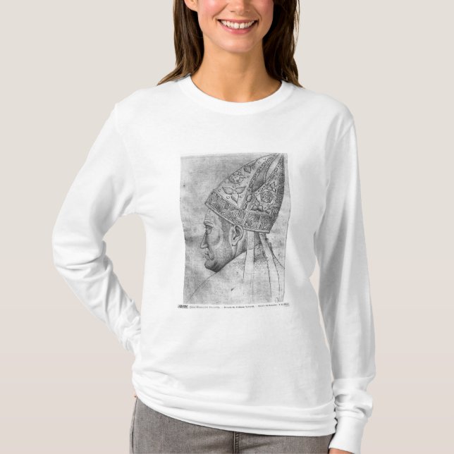 Kopf eines Bischofs, vom Vallardi Album T-Shirt (Vorderseite)