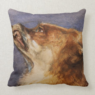 Kopf eines Fox Kissen