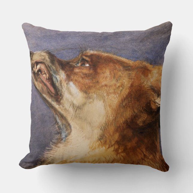 Kopf eines Fox Kissen (Vorderseite)