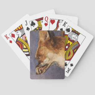 Kopf eines Fox Spielkarten