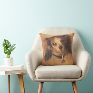 Kopf eines Hundes von Pierre Renoir, Vintage Fine  Kissen