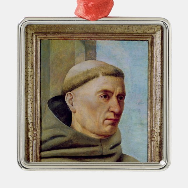 Kopf eines Mönchs Silbernes Ornament (Vorne)