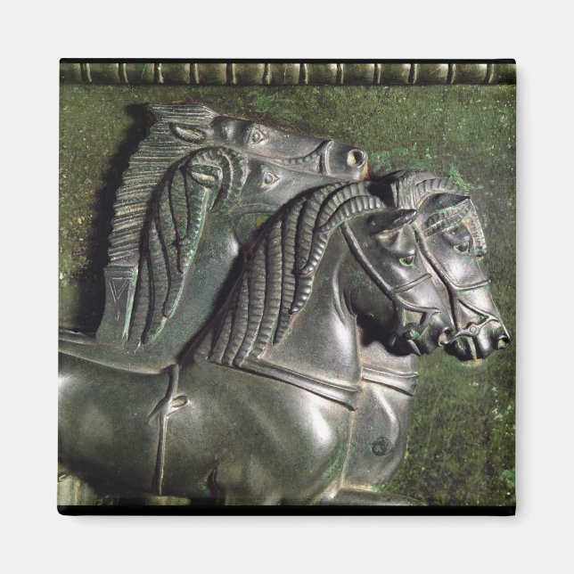 Kopf eines Pferdes aus einer Quadriga Magnet (Vorne)