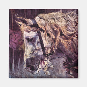Kopf eines Pferdes von Giovanni Boldini, Vintage A Magnet