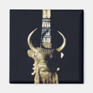 Kopf eines Stiers, Dekoration von einer Harfe Magnet