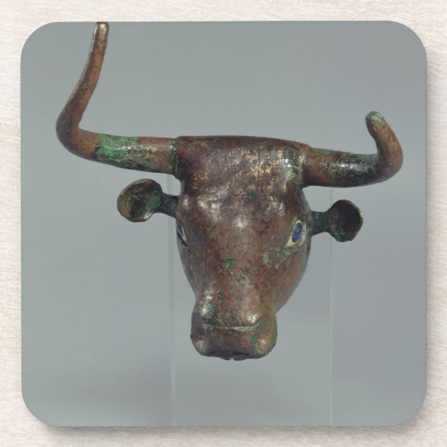 Kopf eines Stiers, mit königlicher sumerischer Untersetzer (Vorderseite)