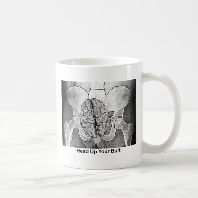 Kopf hoch in den Hintern Tasse (Rechts)