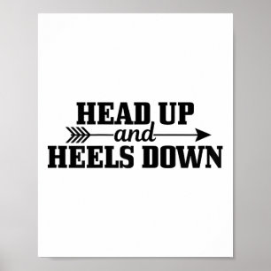 Kopf hoch und hoch; Heels runter Reiten Gi Poster