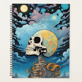 Kopf im Wolkenschädel Planer