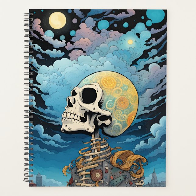 Kopf im Wolkenschädel Planer (Vorderseite)