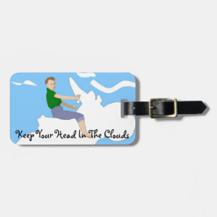 Kopf in den Wolken - Gepäckanhänger