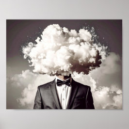 Kopf in den Wolken Poster