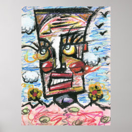 Kopf in den Wolken Poster