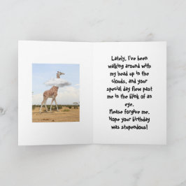 KOPF IN DEN WOLKEN - VERSPÄTETE GEBURTSTAGSKARTE FEIERTAGSKARTE