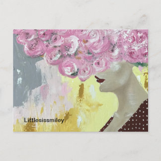 Kopf in der Rose Postkarte