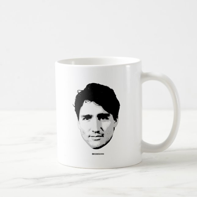 Kopf Justin Trudeau des Premierministers - .png Tasse (Rechts)