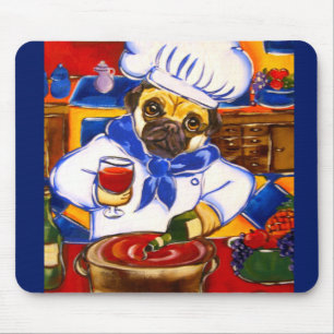 Kopf Pug Mousepad