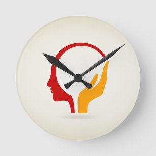 Kopf Runde Wanduhr