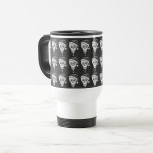 KOPF SANTA SKULL, CHRISTMAS SKELETON SPASS REISEBECHER