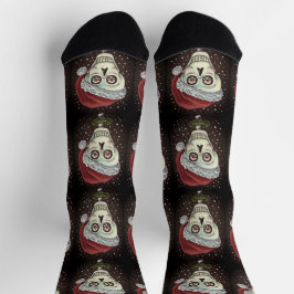 KOPF SANTA SKULL, CHRISTMAS SKELETON SPASS SOCKEN