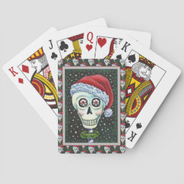 KOPF SANTA SKULL, CHRISTMAS SKELETON SPASS SPIELKARTEN