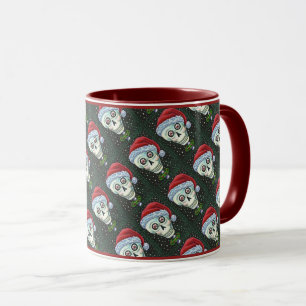 KOPF SANTA SKULL, CHRISTMAS SKELETON SPASS TASSE