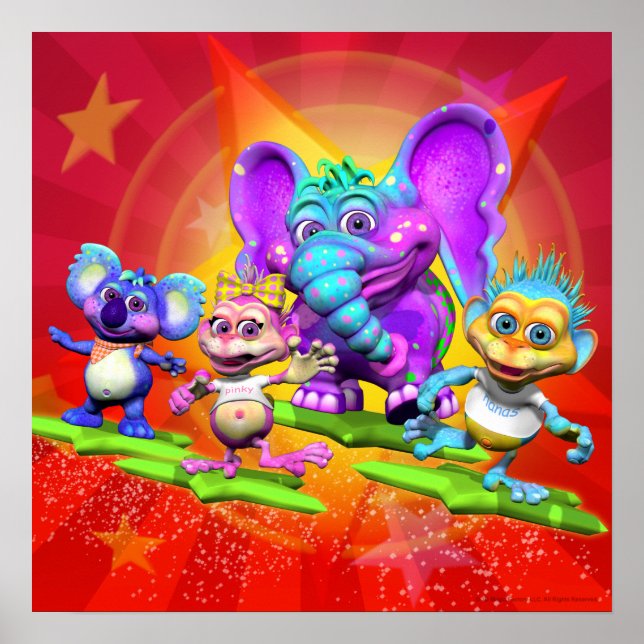 Kopf, Schultern, Knien und Zehen 18x18 Poster (Vorne)