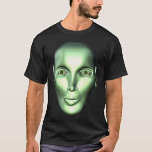 Kopf-Schwarz-T - Shirt des alien-3D für SciFi-Fan