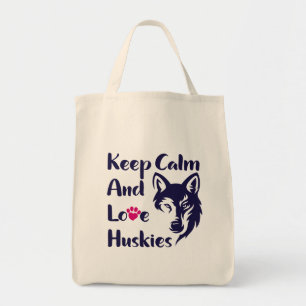 Kopf Sibirischer Husky Vintage Tragetasche