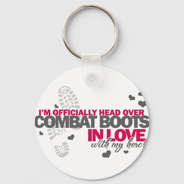 Kopf über Kampfstiefel Schlüsselanhänger (Vorderseite)