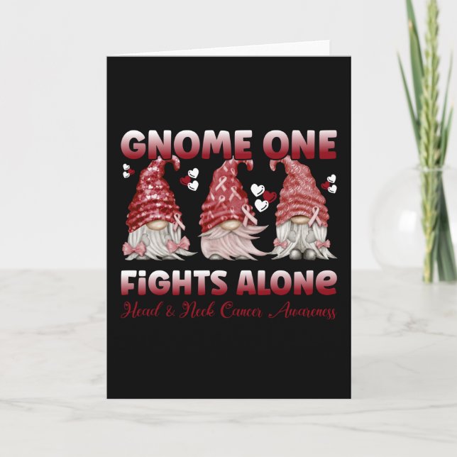 Kopf- und Nackenkrebs-Burgund-Band Karte (Vorderseite)