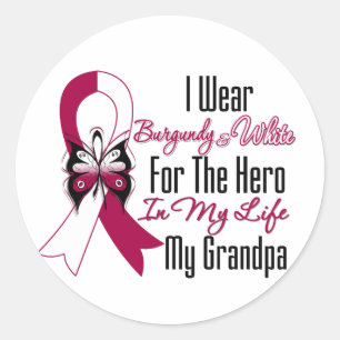 Kopf und Nackenkrebs Mein Opa Runder Aufkleber