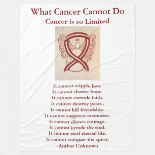Kopf-und Nackenkrebs-Ribbon-Chemo-Decken Fleecedecke